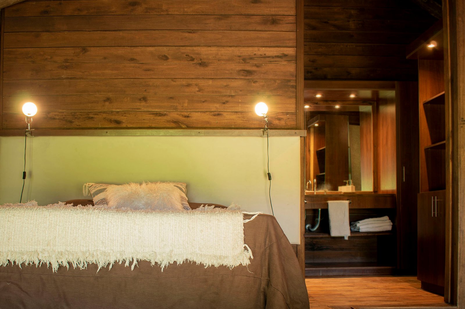 Interior de cabaña loft